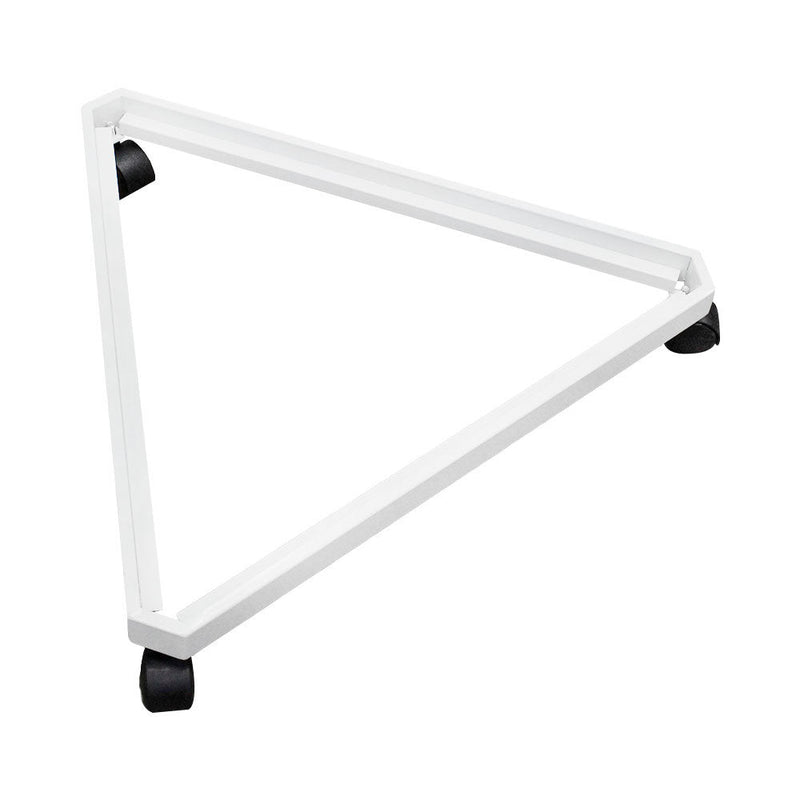 WHITE 3 Way Triangle Rolling Base Display Gridwall Grid Panel Casters Dolly 24" x 27"