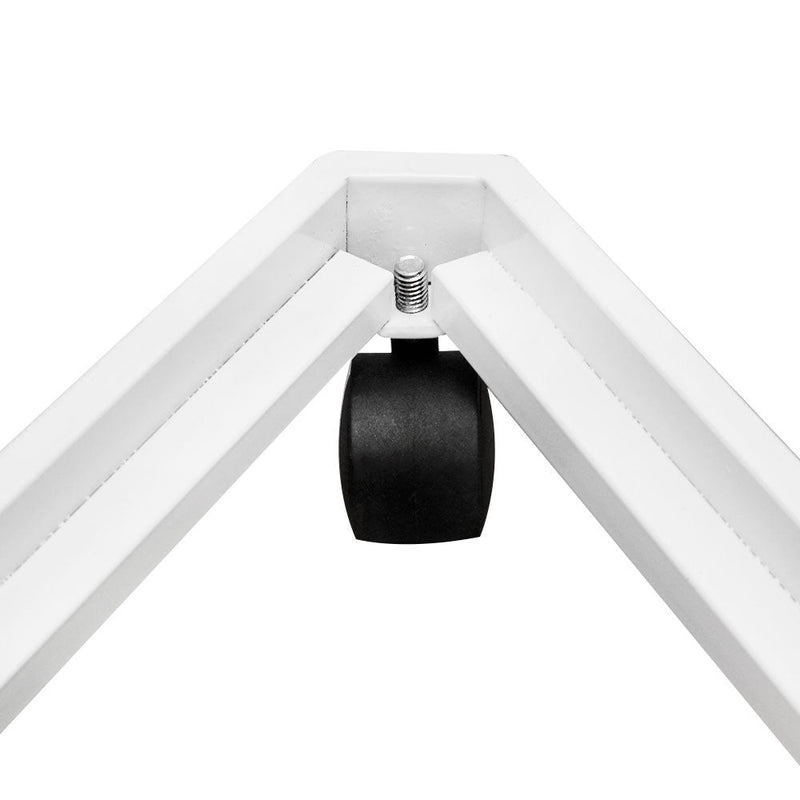 WHITE 3 Way Triangle Rolling Base Display Gridwall Grid Panel Casters Dolly 24" x 27"