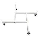 WHITE 4 Way Pinwheel Rolling Base Display Gridwall Grid Panel Casters Dolly 37" x 37"