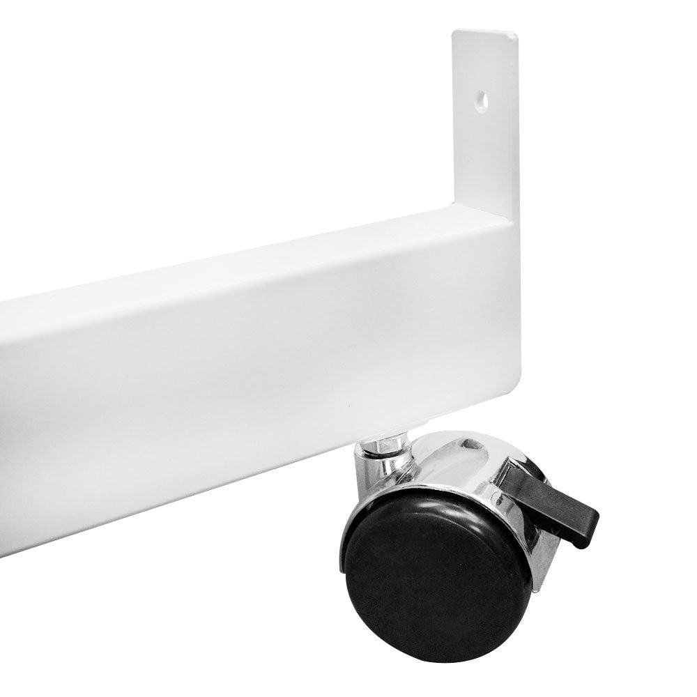 WHITE 4 Way Pinwheel Rolling Base Display Gridwall Grid Panel Casters Dolly 37" x 37"