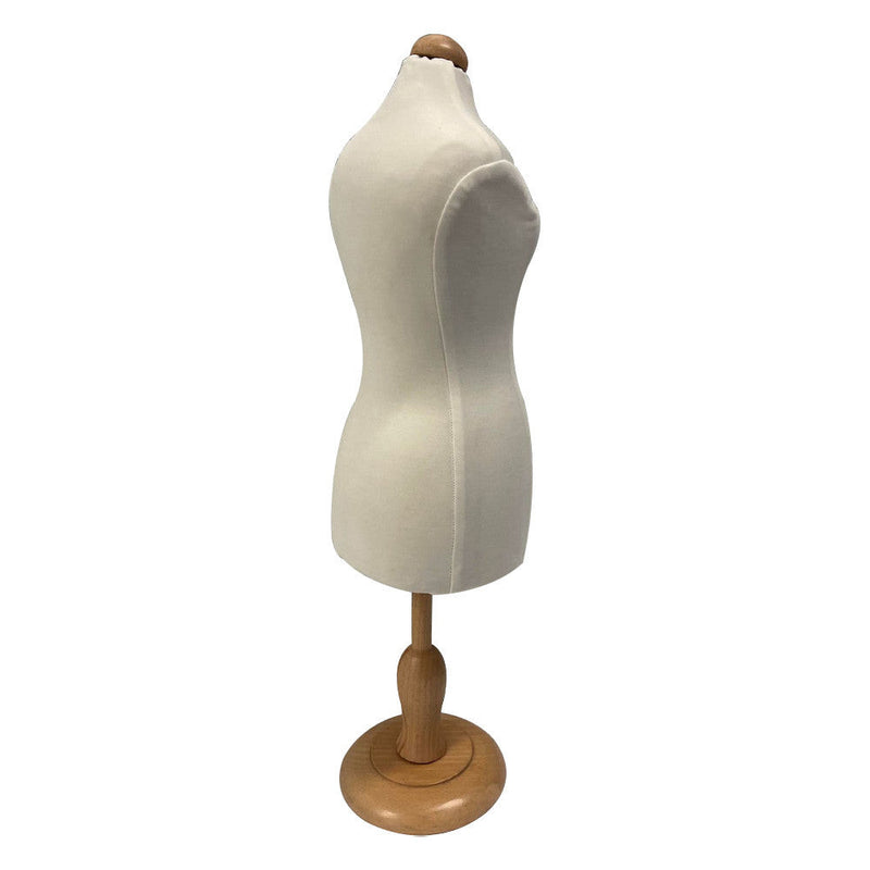 White Mini Jersey Cover Dress Form Female Mannequin Display Jewelry Base Stand