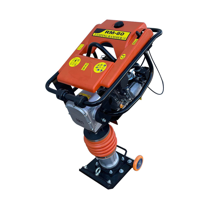 6.5 Hp Impact Jack Rammer Tamper Jumping Jack Compactor Recoil Starter W/ Wheels