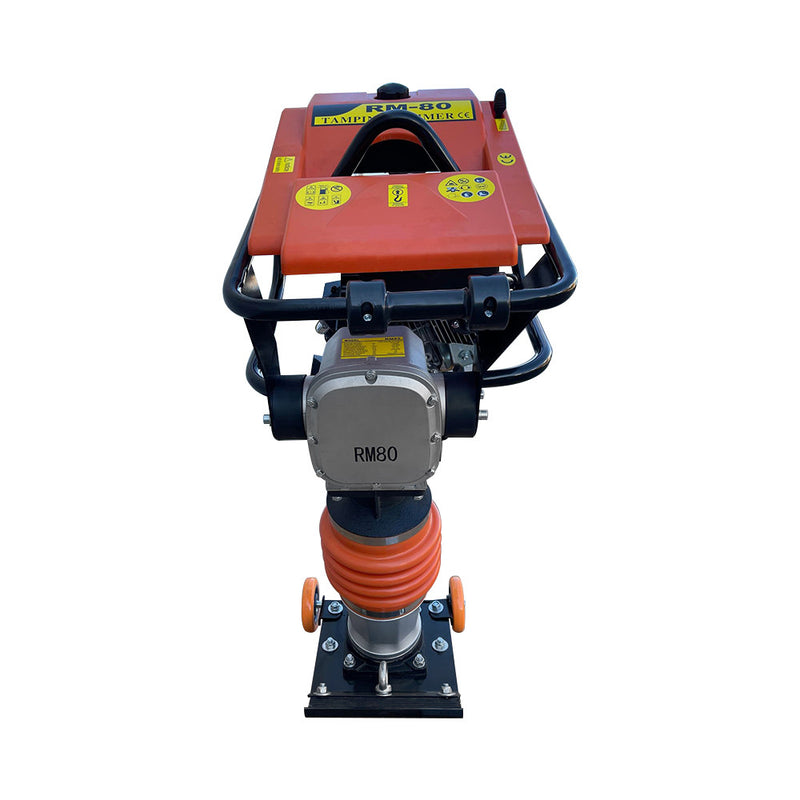 6.5 Hp Impact Jack Rammer Tamper Jumping Jack Compactor Recoil Starter W/ Wheels