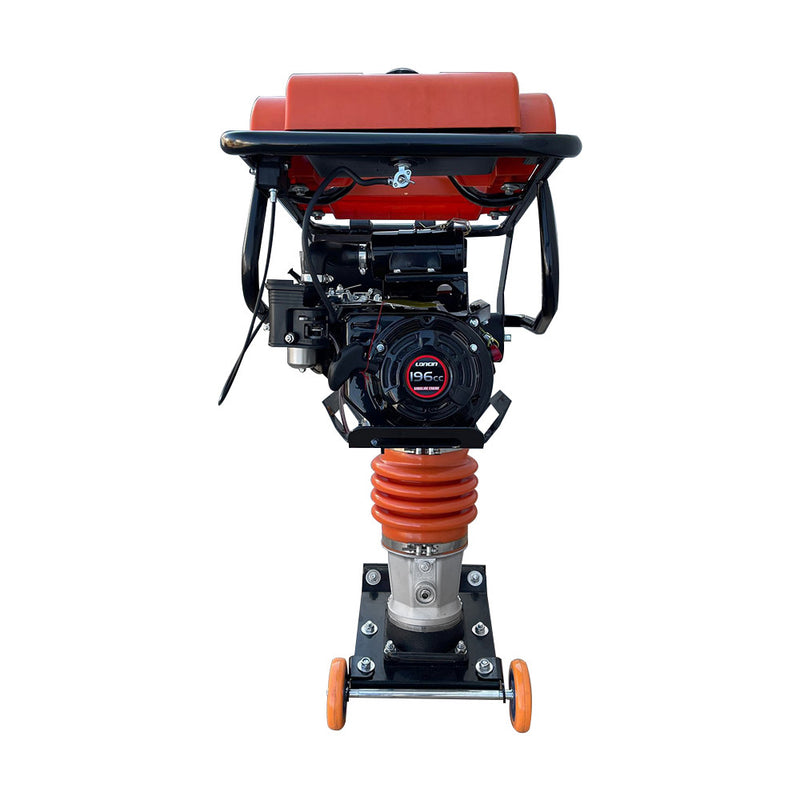 6.5 Hp Impact Jack Rammer Tamper Jumping Jack Compactor Recoil Starter W/ Wheels