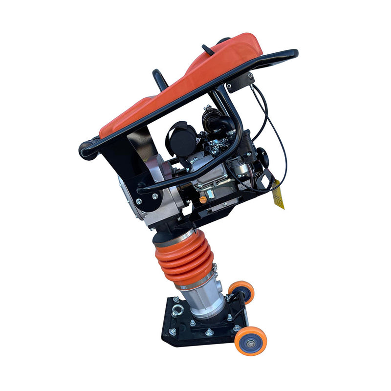 6.5 Hp Impact Jack Rammer Tamper Jumping Jack Compactor Recoil Starter W/ Wheels
