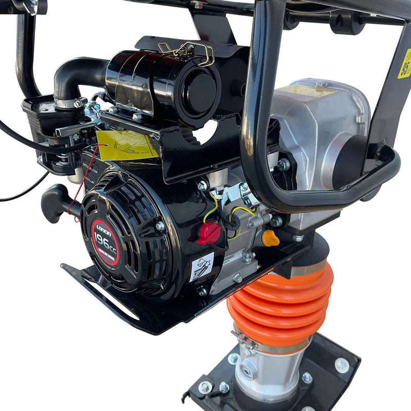6.5 Hp Impact Jack Rammer Tamper Jumping Jack Compactor Recoil Starter W/ Wheels