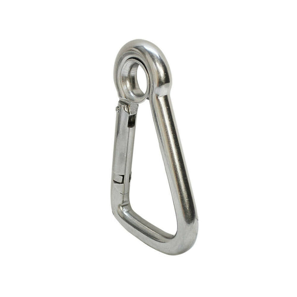 3/8" Marine Stainless Steel Carabiner Snap Hook with Eyelet Insert Boating