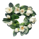 23" Spring Botanical Farmhouse Real Touch Artificial Magnolia Wreath Silk Floral Home Decoration