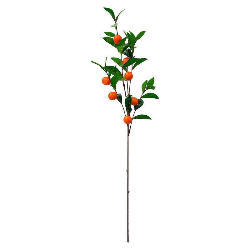 35'' Spring Botanical Artificial Orange Fruit Spray Faux Flower Natural Home Decor