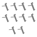 10 PC CHROME 4" Long Gridwall Hooks Grid Panel Display Wire Metal Hanger Retail