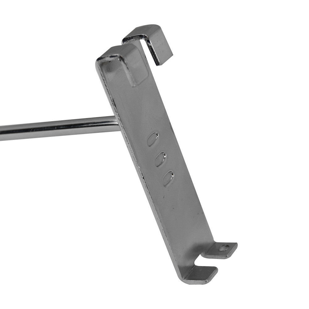 10 PC CHROME 4" Long Gridwall Hooks Grid Panel Display Wire Metal Hanger Retail
