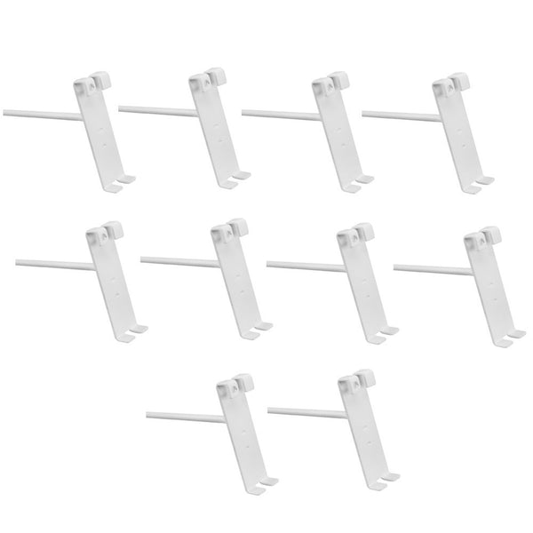 20 PC WHITE 4" Long Gridwall Hooks Grid Panel Display Wire Metal Hanger Retail