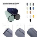 Decorative bolster pillow for porch swing