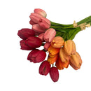 Assorted 15'' Real Touch Tulip Bundle Silk Floral Artificial Foam Tulip Flower Bouquets