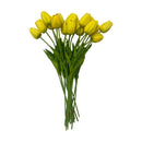 18 Pc Artificial Foam 15" Real Touch Yellow Tulip Bundle Flower Faux Flower Silk Floral