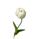 18 Pc Artificial Foam 15" Real Touch White Tulip Bundle Flower Faux Flower Silk Floral