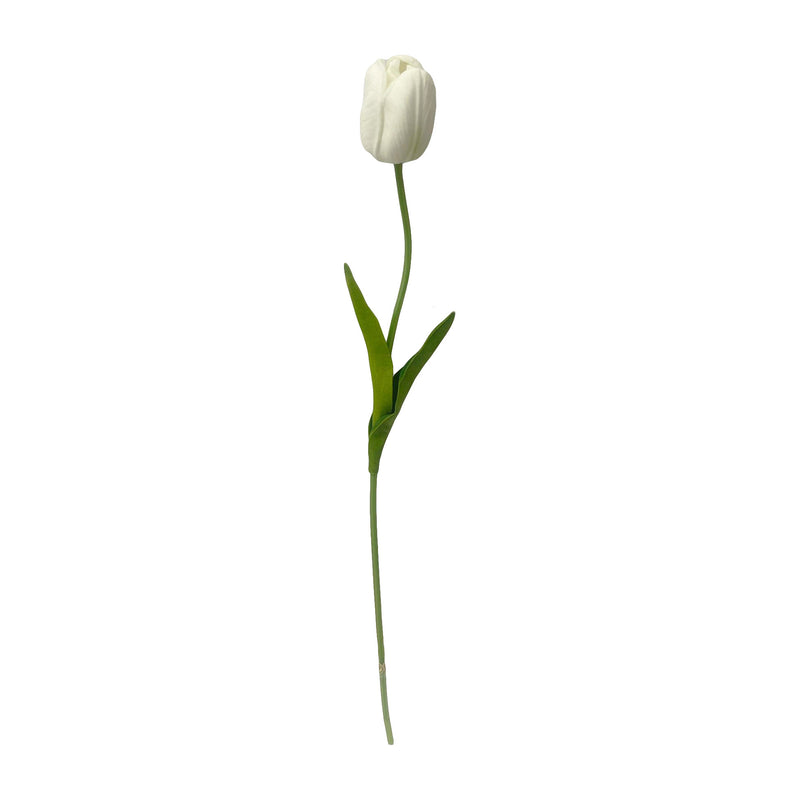 18 Pc Artificial Foam 15" Real Touch White Tulip Bundle Flower Faux Flower Silk Floral