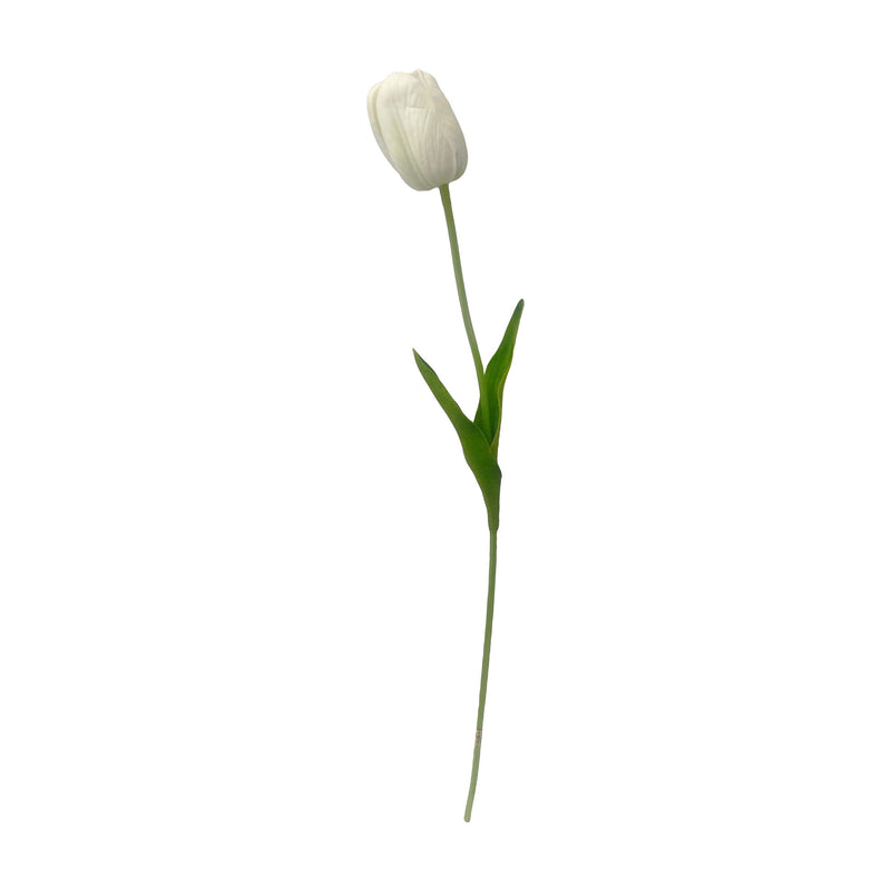 18 Pc Artificial Foam 15" Real Touch White Tulip Bundle Flower Faux Flower Silk Floral