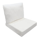 White replacement cushion inserts for deep seat patio sofa and backrest