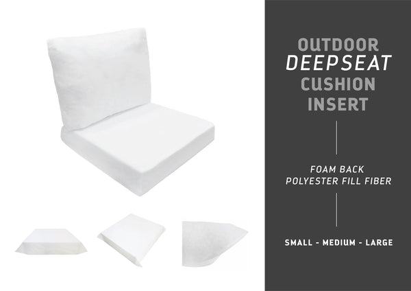 Deep Seat Cushion Insert Foam Back Polyester Fill Fiber |INSERT ONLY|