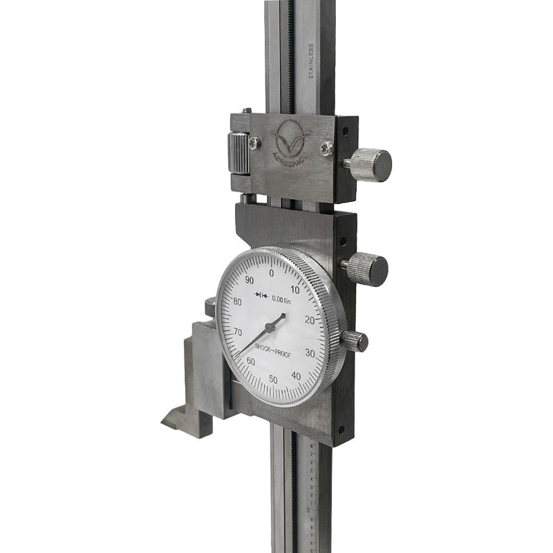 12" Dial Height Gage .001 Graduation Shock Proof Stainless Steel Single Column