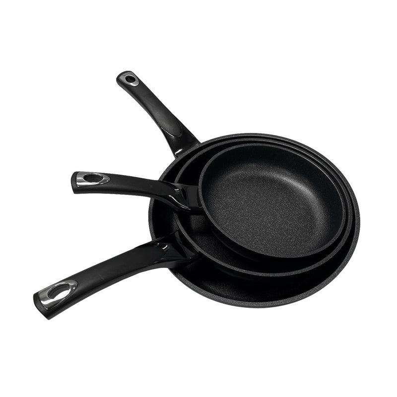 3 Pc Marble Coating Frying Pan Set Non-Stick Cookware 20cm 24cm 28cm