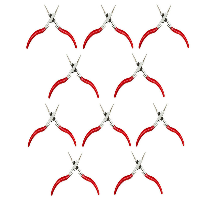 12 Pc Round Nose 5-1/2'' Double Spring Beading Plier Headpin Curling Bending