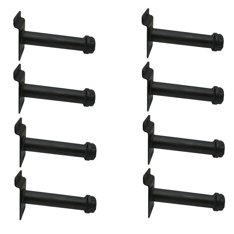 12 PC 6" Slatwall Pipe Straight Faceout Hook Industrial Vintage Pipeline