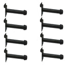 18 PC 6" Slatwall Pipe Straight Faceout Hook Industrial Vintage Pipeline