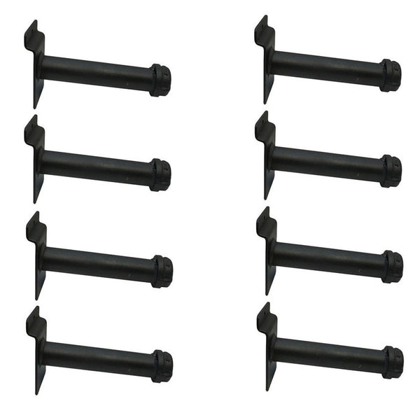 18 PC 6" Slatwall Pipe Straight Faceout Hook Industrial Vintage Pipeline