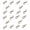 20 Pc 3/4'' Stainless Steel Fixed Eye Boat Snap Hook Marine Grade 316 Size