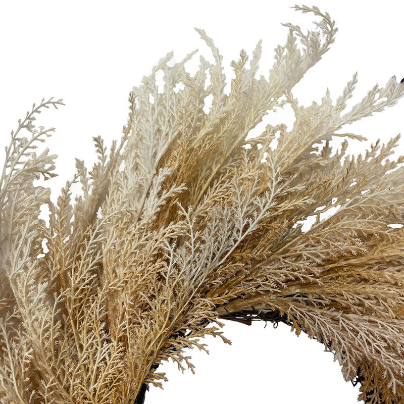 24'' Botanical Artificial Pampas Grass Wreath Home Christmas Wedding Decoration