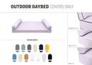 STYLE 5 - Mattress & Bolster Pillow for Outdoor Indoor Daybed Porch Swing Bed Twin Size | COVERS ONLY |