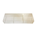 24''x8'' Lucite Clear Acrylic Single Tier Divided Counter Bin Retail Display