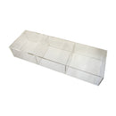 24''x8'' Lucite Clear Acrylic Single Tier Divided Counter Bin Retail Display