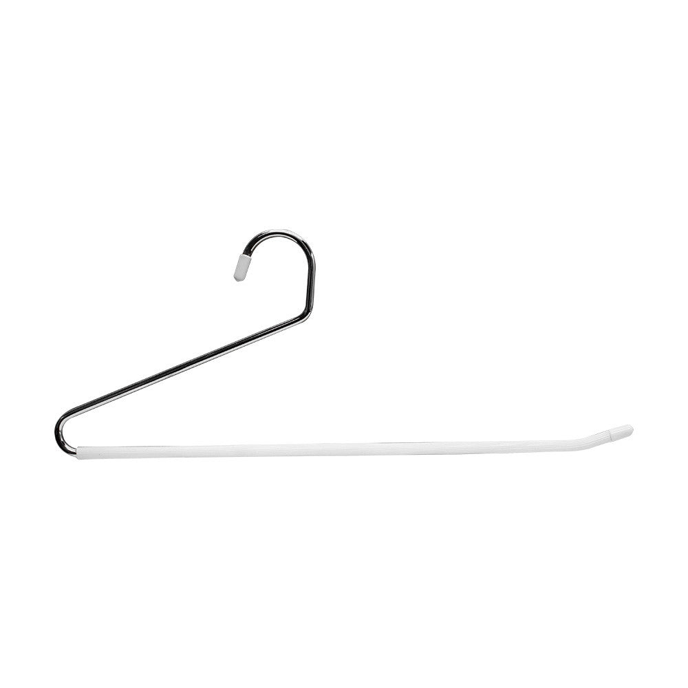 25 PC 15" Chrome Slack Hangers Metal Open End Pants Hanger Non-Slip Hanging