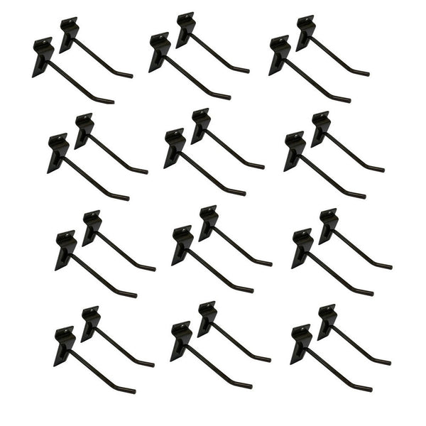 12 Pcs 4'' Raw Steel Slatwall Hook Hooks Retail Display Wire Metal Hanger