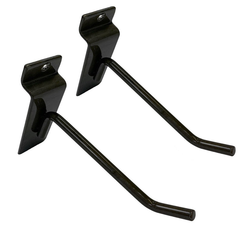 12 Pcs 4'' Raw Steel Slatwall Hook Hooks Retail Display Wire Metal Hanger
