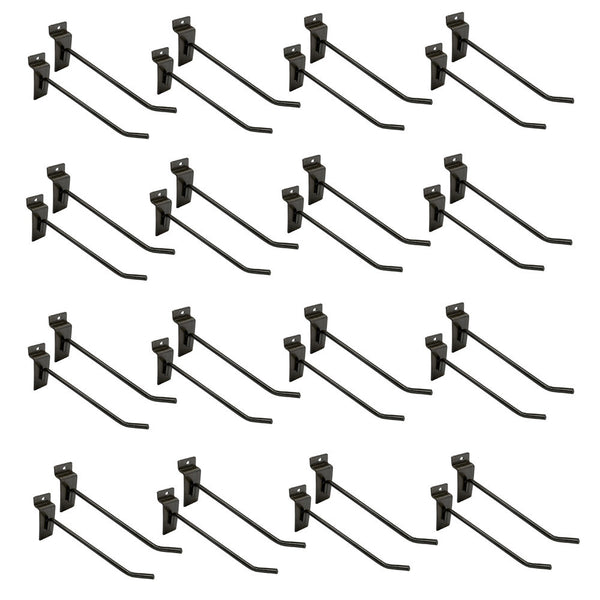 12 Pcs 6'' Raw Steel Slatwall Hook Hooks Retail Display Wire Metal Hanger
