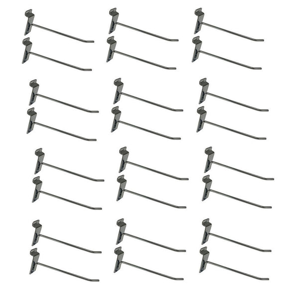 12 Pcs 8'' Chrome Slatwall Hook Hooks Retail Display Wire Metal Hanger