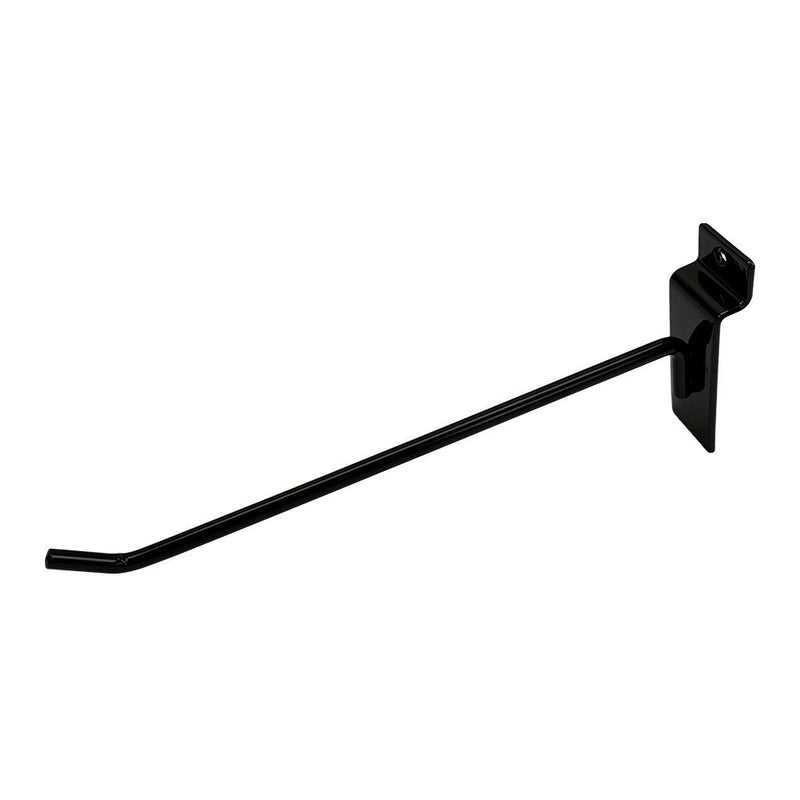 12 Pcs 8'' Black Slatwall Hook Hooks Retail Display Wire Metal Hanger