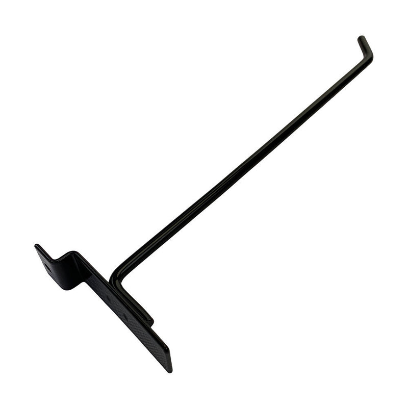 12 Pcs 10'' Black Slatwall Hook Hooks Retail Display Wire Metal Hanger