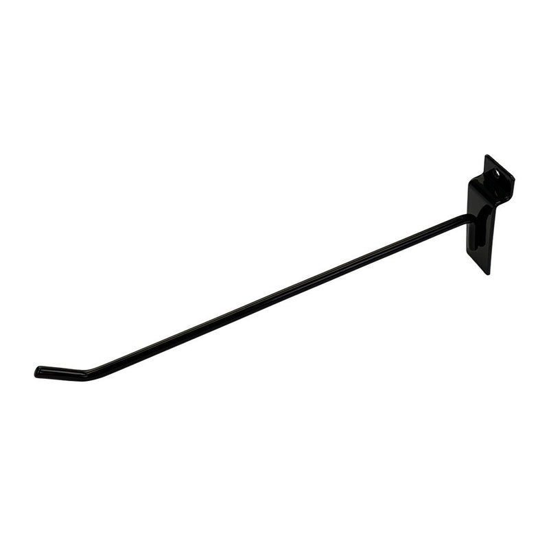 12 Pcs 10'' Black Slatwall Hook Hooks Retail Display Wire Metal Hanger