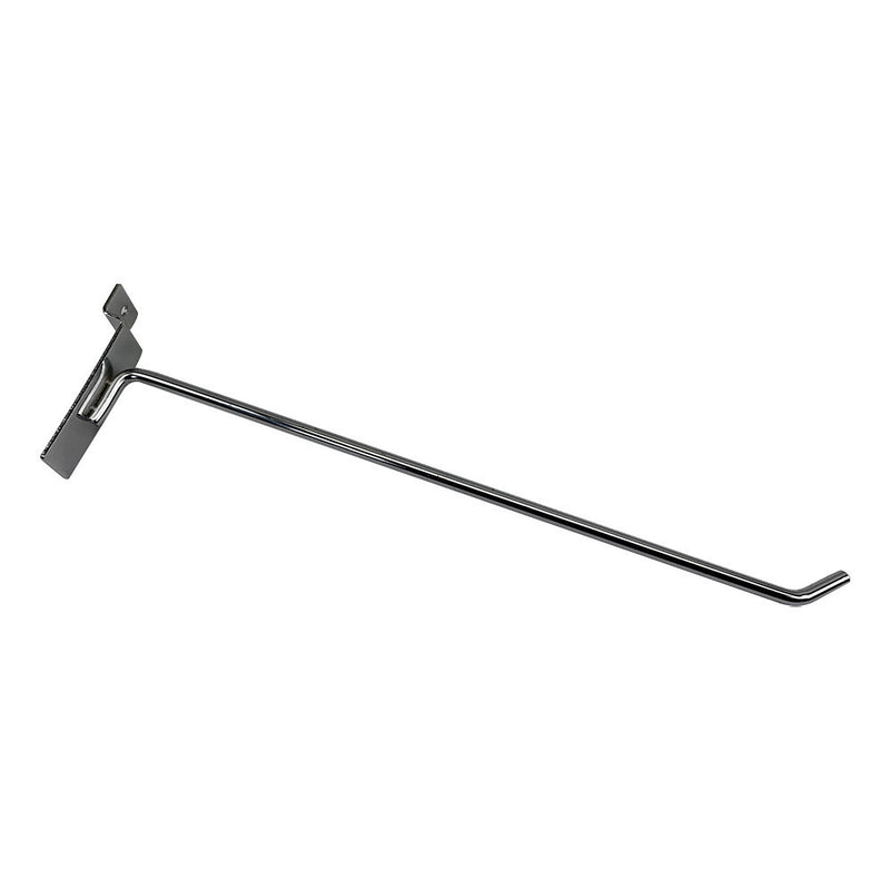 12 Pc 12'' Chrome Slatwall Hook Hooks Retail Display Wire Metal Hanger