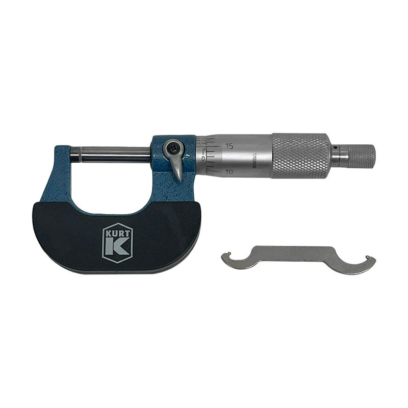 Kurt 0-1'' Outside Micrometer Model MC01 Graduation 0.0001'' Ratchet Thimble
