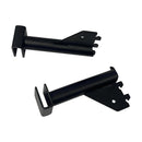 2 Pc 3'' Matte Black Hangrail Bracket Pipe Style Display Fixture Retail Store