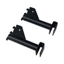 2 Pc 3'' Matte Black Hangrail Bracket Pipe Style Display Fixture Retail Store