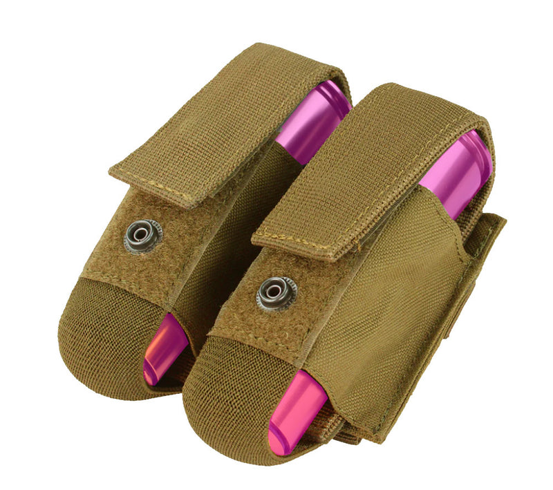 Condor Double 40mm Tactical MOLLE PALS Grenade Pouch Holster Case Shell Pouch-COYOTE