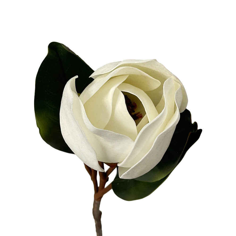 6 Pcs 32" Real Touch Magnolia Stem Artificial Magnolia Flower Silk Floral