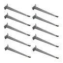 20Pc 10" Chrome Slatwall Glass Shelf Bracket Retail Display Fixture Metal Hanger